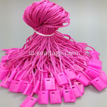 Tali pengikat tag merah muda untuk topi sepatu tas